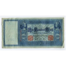 ALEMANIA 1910 100 MARCOS BILLETE EN MUY BUEN ESTADO